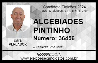 Candidato ALCEBIADES BIDINHO 2024 - SANTA BÁRBARA D\OESTE - Eleições