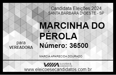 Candidato MARCINHA DO PÉROLA 2024 - SANTA BÁRBARA D\OESTE - Eleições