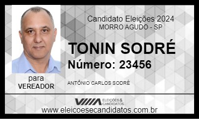 Candidato TONIN SODRÉ 2024 - MORRO AGUDO - Eleições