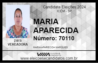 Candidato MARIA APARECIDA 2024 - ICÉM - Eleições