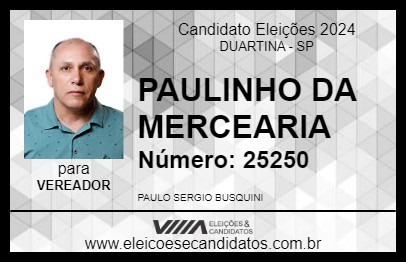 Candidato PAULINHO DA MERCEARIA  2024 - DUARTINA - Eleições