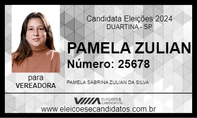 Candidato PAMELA ZULIAN  2024 - DUARTINA - Eleições