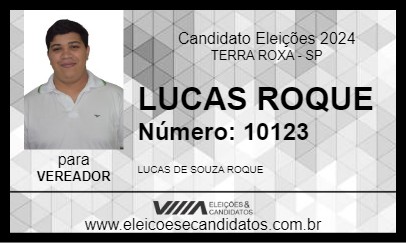 Candidato LUCAS ROQUE 2024 - TERRA ROXA - Eleições