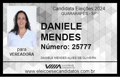 Candidato DANIELE MENDES 2024 - GUARARAPES - Eleições