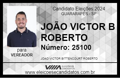 Candidato JOÃO VICTOR B ROBERTO 2024 - GUARARAPES - Eleições