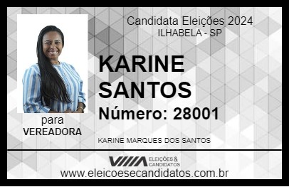 Candidato KARINE SANTOS 2024 - ILHABELA - Eleições