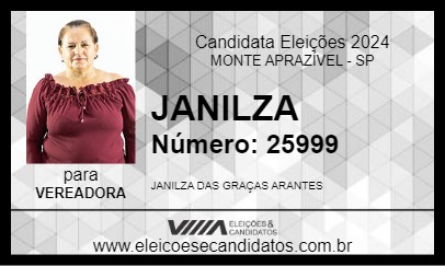 Candidato JANILZA 2024 - MONTE APRAZÍVEL - Eleições