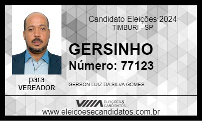 Candidato GERSINHO 2024 - TIMBURI - Eleições