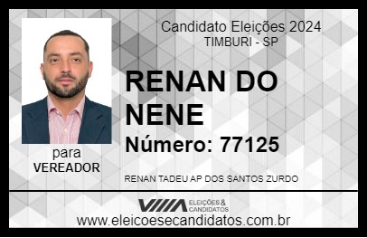 Candidato RENAN DO NENE 2024 - TIMBURI - Eleições