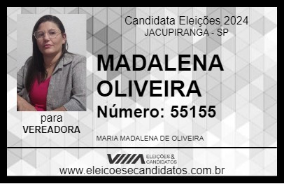 Candidato MADALENA OLIVEIRA 2024 - JACUPIRANGA - Eleições