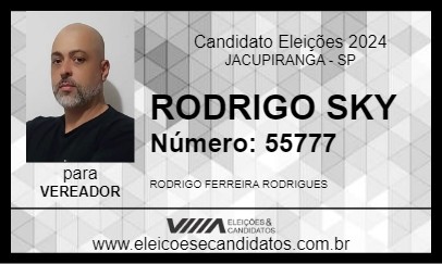 Candidato RODRIGO SKY 2024 - JACUPIRANGA - Eleições