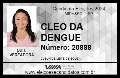 Candidato CLEO DA DENGUE 2024 - MIRASSOL - Eleições