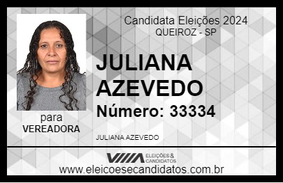 Candidato JULIANA AZEVEDO 2024 - QUEIROZ - Eleições