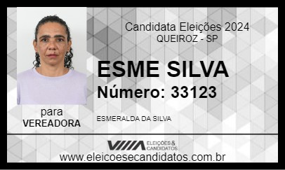 Candidato ESME SILVA 2024 - QUEIROZ - Eleições