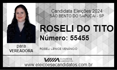 Candidato ROSELI DO TITO 2024 - SÃO BENTO DO SAPUCAÍ - Eleições