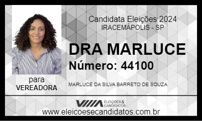 Candidato DOUTORA MARLUCE ADVOGADA 2024 - IRACEMÁPOLIS - Eleições