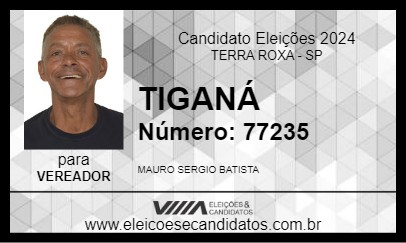 Candidato TIGANÁ 2024 - TERRA ROXA - Eleições