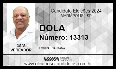 Candidato DOLA 2024 - MARIÁPOLIS - Eleições