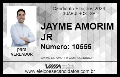 Candidato JAYME AMORIM JR 2024 - GUARULHOS - Eleições