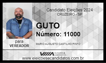 Candidato GUTO 2024 - CRUZEIRO - Eleições