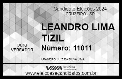 Candidato LEANDRO LIMA TIZIL 2024 - CRUZEIRO - Eleições