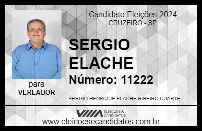 Candidato SERGIO ELACHE 2024 - CRUZEIRO - Eleições