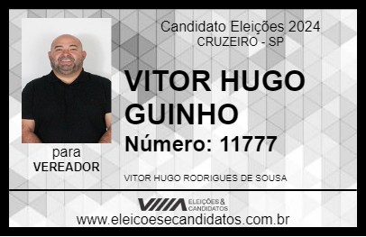 Candidato VITOR HUGO GUINHO 2024 - CRUZEIRO - Eleições