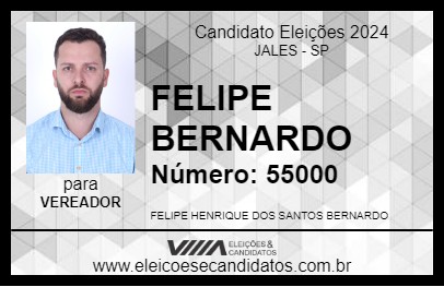 Candidato FELIPE BERNARDO 2024 - JALES - Eleições