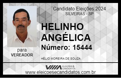 Candidato HELINHO ANGÉLICA 2024 - SILVEIRAS - Eleições