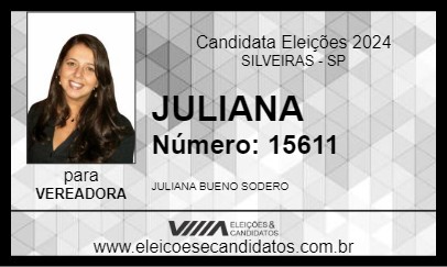 Candidato JULIANA SODERO 2024 - SILVEIRAS - Eleições