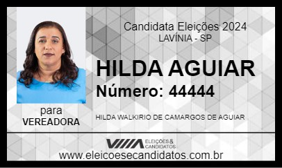 Candidato HILDA AGUIAR 2024 - LAVÍNIA - Eleições