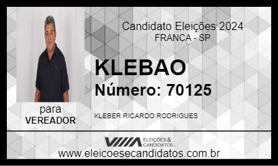 Candidato KLEBAO 2024 - FRANCA - Eleições