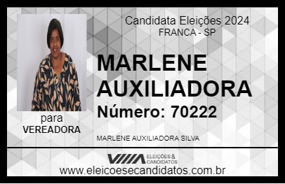 Candidato MARLENE AUXILIADORA 2024 - FRANCA - Eleições