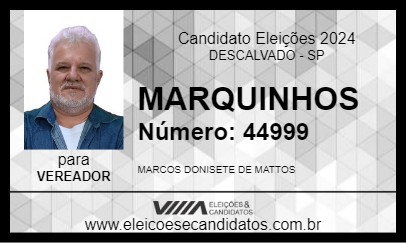 Candidato MARQUINHOS 2024 - DESCALVADO - Eleições