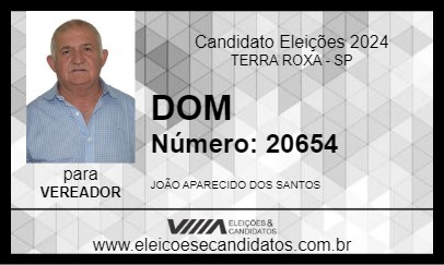 Candidato DOM 2024 - TERRA ROXA - Eleições