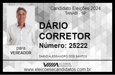 Candidato DÁRIO CORRETOR 2024 - TANABI - Eleições