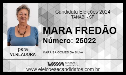 Candidato MARA FREDÃO 2024 - TANABI - Eleições