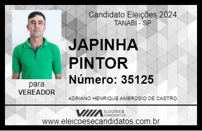 Candidato JAPINHA PINTOR 2024 - TANABI - Eleições