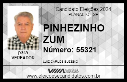 Candidato PINHEZINHO ZUM 2024 - PLANALTO - Eleições