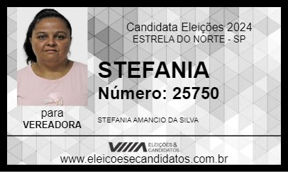 Candidato STEFANIA 2024 - ESTRELA DO NORTE - Eleições