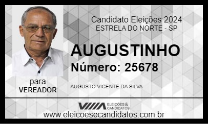 Candidato AUGUSTINHO 2024 - ESTRELA DO NORTE - Eleições