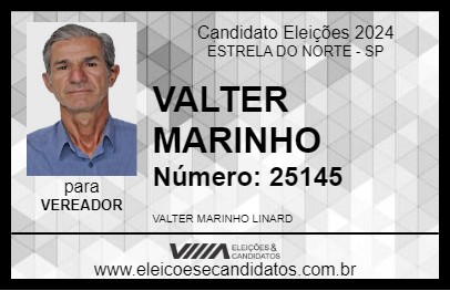 Candidato VALTER MARINHO 2024 - ESTRELA DO NORTE - Eleições