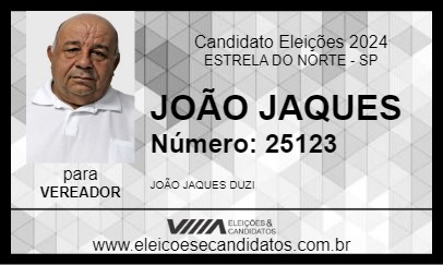 Candidato JOÃO JAQUES 2024 - ESTRELA DO NORTE - Eleições