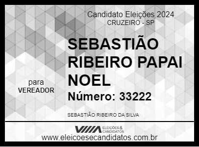 Candidato SEBASTIÃO RIBEIRO PAPAI NOEL 2024 - CRUZEIRO - Eleições