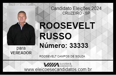 Candidato ROOSEVELT RUSSO 2024 - CRUZEIRO - Eleições