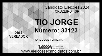 Candidato TIO JORGE 2024 - CRUZEIRO - Eleições