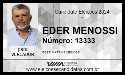 Candidato EDER MENOSSI 2024 - ESTRELA DO NORTE - Eleições