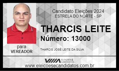 Candidato THARCIS LEITE 2024 - ESTRELA DO NORTE - Eleições