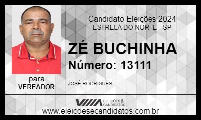 Candidato ZÉ BUCHINHA 2024 - ESTRELA DO NORTE - Eleições