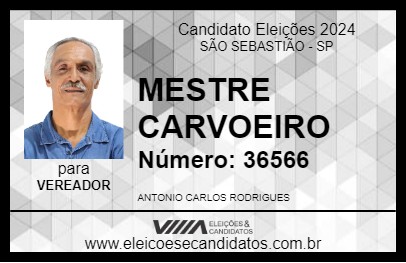 Candidato MESTRE CARVOEIRO 2024 - SÃO SEBASTIÃO - Eleições